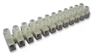 323WE12: Panel Mount Barrier Terminal Block, 1 Row, 12 Ways, 20 AWG, 10 AWG, 10 mm, 30 A