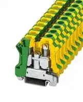 8WH1201-0CK07: DIN Rail Mount Terminal Block, PE Thru, 2 Ways, 22 AWG, 4 AWG, 16 mm², Screw