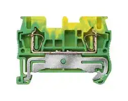 8WH2000-0CF07: DIN Rail Mount Terminal Block, PE Thru, 2 Ways, 28 AWG, 12 AWG, 2.5 mm², Clamp