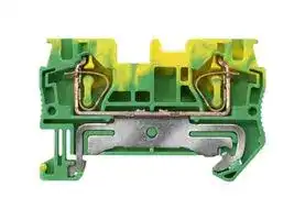 8WH2000-0CG07: DIN Rail Mount Terminal Block, PE Thru, 2 Ways, 28 AWG, 10 AWG, 4 mm², Clamp