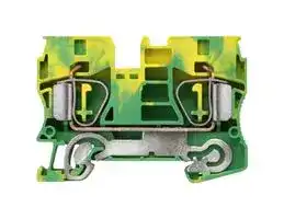 8WH2000-0CJ07: DIN Rail Mount Terminal Block, PE Thru, 2 Ways, 24 AWG, 6 AWG, 10 mm², Clamp