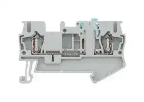 8WH2000-6CF00: DIN Rail Mount Terminal Block, Instrument Isolating, 2 Ways, 28 AWG, 12 AWG, 2.5 mm², Clamp, 20 A