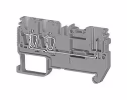 SCP212.5GREY: DIN Rail Mount Terminal Block, 3 Ways, 28 AWG, 12 AWG, 2.5 mm², Clamp, 24 A