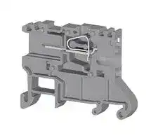SCP-HO2.5GREY: DIN Rail Mount Terminal Block, 2 Ways, 28 AWG, 12 AWG, 2.5 mm², Clamp, 24 A