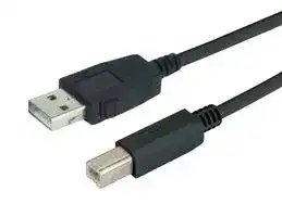 CAUZALB-1M: USB Cable, Type A Plug to Type B Plug, 1 m, 3.3 ft, USB 2.0, Black