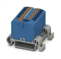 3273222: Panel Mount Barrier Terminal Block, Blue, 24 A, 690 V, 13 Pole, Push In, 12 AWG