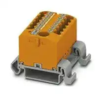 3273238 — Panel Mount Barrier Terminal Block, Orange, 24 A, 690 V, 13 Pole, Push In, 12 AWG