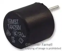 0034.6621: Fuse, PCB Leaded, 4 A, 250 V, MST 250, Time Delay, Radial Leaded