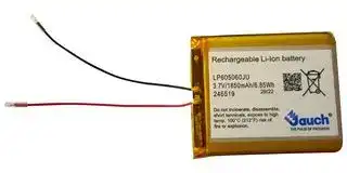 LP605060JU: Rechargeable Battery, 3.7 V, Lithium Ion, 1.9 Ah, Wire Leads, 1