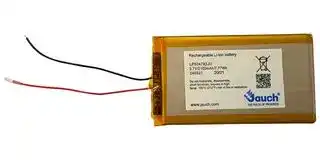 LP504783JU: Rechargeable Battery, 3.7 V, Lithium Ion, 2.1 Ah, Wire Leads, 1