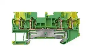 8WH2004-0CE07: DIN Rail Mount Terminal Block, PE Thru, 4 Ways, 28 AWG, 16 AWG, 1.5 mm², Clamp