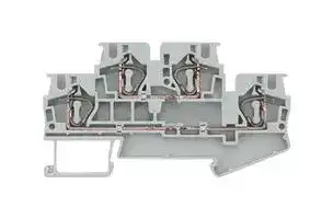 8WH2020-0AG00: DIN Rail Mount Terminal Block, Grey, 4 Ways, 28 AWG, 10 AWG, 4 mm², Clamp, 30 A