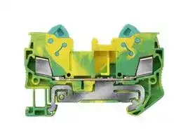 8WH3000-0CF07: DIN Rail Mount Terminal Block, PE Thru, 2 Ways, 20 AWG, 14 AWG, 2.5 mm², IDC