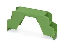 2907169: DIN RAIL HOUSING, UPPER, POLYAMIDE, GRN