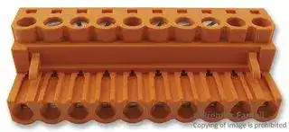 BLZ 5.08/10: Pluggable Terminal Block, 5.08 mm, 10 Ways, 22 AWG, 12 AWG, Screw