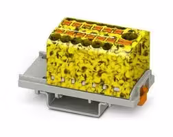 3273108: Panel Mount Barrier Terminal Block, Black/Yellow, 24 A, 690 V, 13 Pole, Push In, 12 AWG