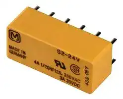 S2-DC12V: General Purpose Relay, S Series, Power, Non Latching, DPST-NO, DPST-NC, 12 VDC
