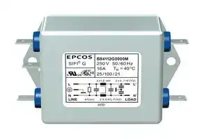 B84112G0000M020: Power Line Filter, Medical, 250 V, 2 A, Single Phase, 1 Stage, Panel Mount