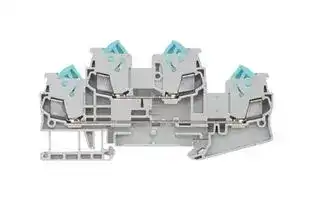 8WH3020-0AE00: DIN Rail Mount Terminal Block, Grey, 4 Ways, 24 AWG, 16 AWG, 1.5 mm², IDC, 17.5 A