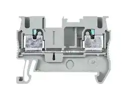 8WH6000-0AF00: DIN Rail Mount Terminal Block, Thru, 2 Ways, 26 AWG, 12 AWG, 2.5 mm², Clamp, 24 A