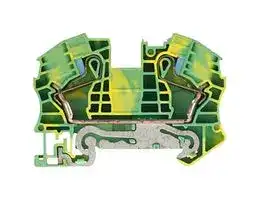8WH6000-0CK07: DIN Rail Mount Terminal Block, PE Thru, 2 Ways, 20 AWG, 4 AWG, 16 mm², Clamp