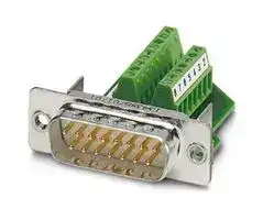 1688078: Terminal Block Interface, D Sub 15 Position Plug, Screw Terminal, 5 A, 60 V