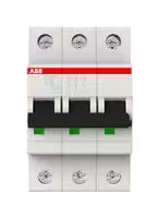 2CDS273001R0634: Thermal Magnetic Circuit Breaker, MCB, 3P, 25 kA, 230 V, 63 A