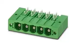 1709130: Terminal Block, Rotated 180° w/Flange, Header, 10.16 mm, 5 Ways, 76 A, 1 kV