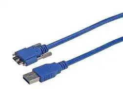 CAVISU3AMICB-1M: USB Cable, Type A Plug to Micro Type B Plug, 1 m, 3.3 ft, USB 3.0, Blue