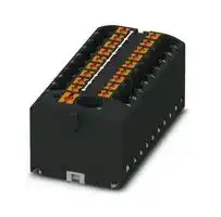 3273518: Panel Mount Barrier Terminal Block, Black, 24 A, 450 V, 19 Pole, Push In, 12 AWG