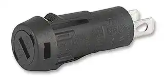 3101.0030: Fuseholder, Panel Mount, Front Side, 250V, 10A, 5 x 20mm, Snap In, Solder, Slotted Cap, IP40, PC2