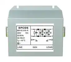 B84142B0012R000: Power Line Filter, General Purpose, 250 V, 12 A, Single Phase, 2 Stage, Chassis Mount