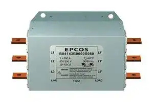 B84143B0400S080: Power Line Filter, General Purpose, 520 VAC, 400 A, Three Phase, 2 Stage, Chassis Mount