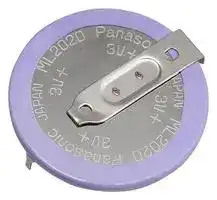 ML-2020/H1CN: Rechargeable Battery, 3 V, Lithium Manganese, 45 mAh, 2020, Solder Tab, 1
