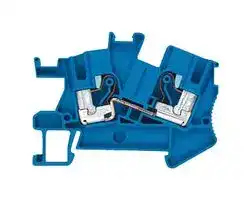 8WH6001-0AH01: DIN Rail Mount Terminal Block, INSTA Thru, 2 Ways, 20 AWG, 8 AWG, 6 mm², Clamp, 41 A
