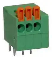 CSTBP254H/3: Wire-To-Board Terminal Block, 2.54 mm, 3 Ways, 28 AWG, 16 AWG, 1.3 mm², Push In