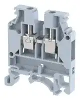 KUT4N/GREY: DIN Rail Mount Terminal Block, Feed Thru, 2 Ways, 20 AWG, 10 AWG, 4 mm², Screw, 32 A