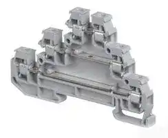 1SNA115541R1100: DIN Rail Mount Terminal Block, 6 Ways, 20 AWG, 12 AWG, 2.5 mm², Screw, 22 A