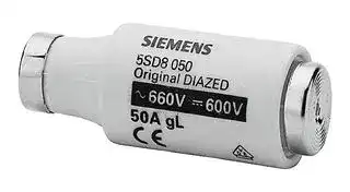 5SD8050: Fuse, Industrial / Power, SENTRON Series, 50 A, 600 V, 28mm x 70mm, 1.1" x 2.76"