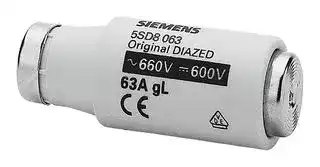 5SD8063: Fuse, Industrial / Power, SENTRON Series, 63 A, 600 V, 28mm x 70mm, 1.1" x 2.76"