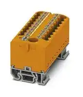3274228: Panel Mount Barrier Terminal Block, Orange, 24 A, 690 V, 19 Pole, Push In, 12 AWG