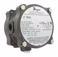 1950-0-2F: Pressure Switch, 15A/480VAC, Differential, 1/8" FNPT, 0.15 Inch-H2O, 0.5 Inch-H2O, SPDT, 480 VAC