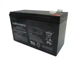 MPUF12-7.5: Rechargeable Battery, 12 V, Lead Acid, 7.5 Ah, Quick Connect, 1