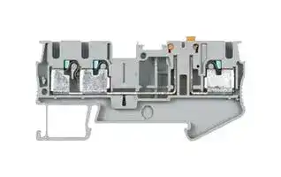 8WH6003-6AF00: DIN Rail Mount Terminal Block, Instrument Isolating, 3 Ways, 26 AWG, 12 AWG, 2.5 mm², Clamp, 20 A
