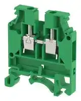 KUT4N/ GREEN: DIN Rail Mount Terminal Block, Feed Thru, 2 Ways, 20 AWG, 10 AWG, 4 mm², Screw, 32 A