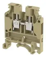 KUT4N/ BEIGE: DIN Rail Mount Terminal Block, Feed Thru, 2 Ways, 20 AWG, 10 AWG, 4 mm², Screw, 32 A