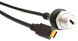 MP011934: USB Cable, C2 Cable Type C Jack to Type C Plug, 2 m, 6.6 ft, USB 3.1, Black