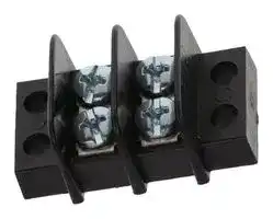 38760-0102: Panel Mount Barrier Terminal Block, 2 Row, 2 Ways, 22 AWG, 14 AWG, 9.53 mm, 15 A
