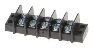 38760-0105: Panel Mount Barrier Terminal Block, 2 Row, 5 Ways, 22 AWG, 14 AWG, 9.53 mm, 15 A