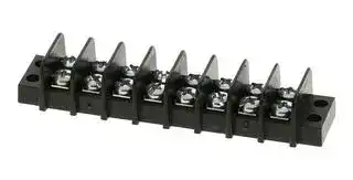 38760-0108: Panel Mount Barrier Terminal Block, 2 Row, 8 Ways, 22 AWG, 14 AWG, 9.53 mm, 15 A